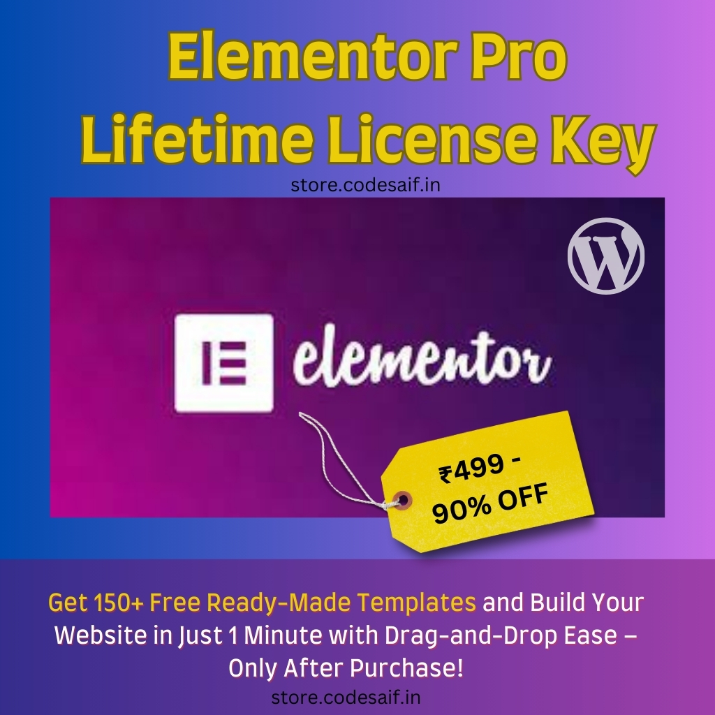 Elementor Pro Lifetime License Key